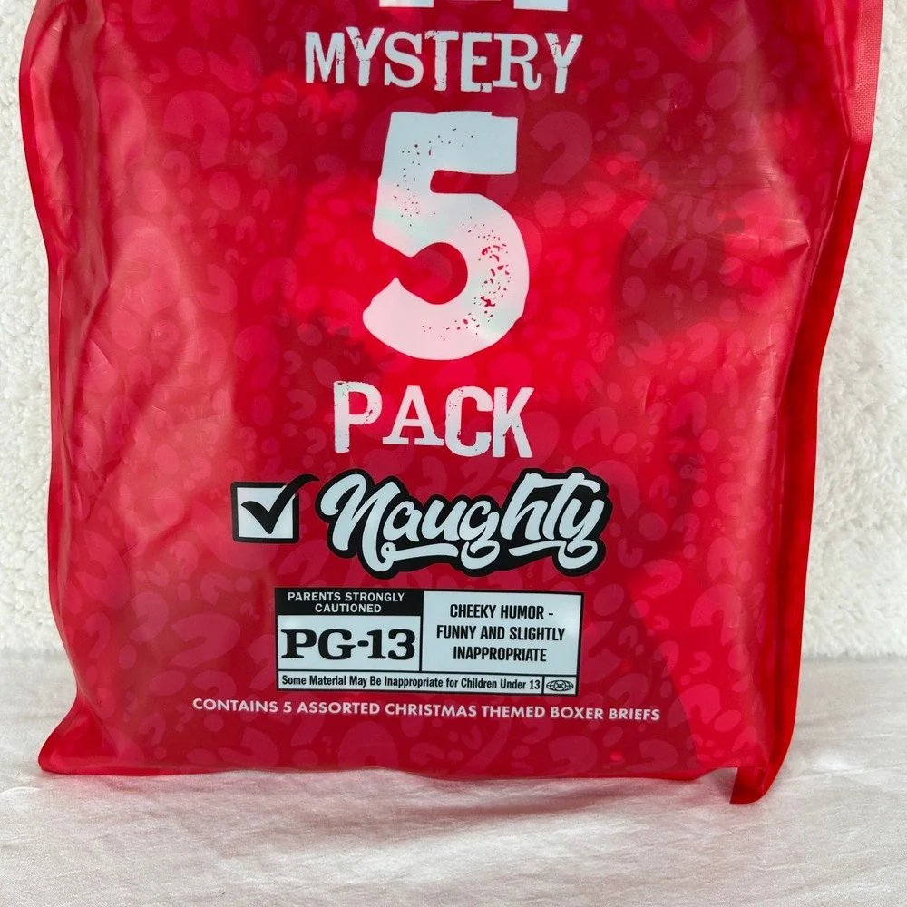 SWAG‎ Mystery Pack 5 Mens Small S Boxer Briefs Naughty Christmas Themed New